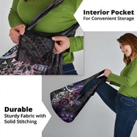 Polynesian Sunset Plumeria Grocery Bag Galaxy Polynesian Tattoo