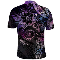 Polynesian Sunset Plumeria Polo Shirt Galaxy Polynesian Tattoo
