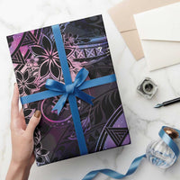 Polynesian Sunset Plumeria Wrapping Paper Galaxy Polynesian Tattoo - Polynesian Pride