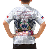 Samoa Independence Day Family Matching Off The Shoulder Long Sleeve Dress and Hawaiian Shirt Samoa United For A New Beginning