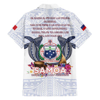 Samoa Independence Day Family Matching Off The Shoulder Long Sleeve Dress and Hawaiian Shirt Samoa United For A New Beginning
