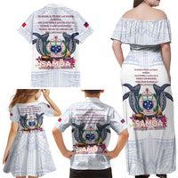Samoa Independence Day Family Matching Off Shoulder Maxi Dress and Hawaiian Shirt Samoa United For A New Beginning