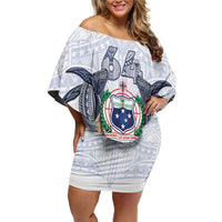 Samoa Independence Day Family Matching Off Shoulder Short Dress and Hawaiian Shirt Samoa United For A New Beginning