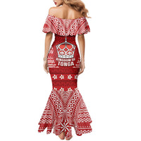 Tonga King Tupou VI Day Family Matching Mermaid Dress and Hawaiian Shirt Traditional Tongan Kupesi Pattern