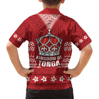 Tonga King Tupou VI Day Family Matching Puletasi and Hawaiian Shirt Traditional Tongan Kupesi Pattern