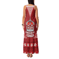 Tonga King Tupou VI Day Family Matching Tank Maxi Dress and Hawaiian Shirt Traditional Tongan Kupesi Pattern