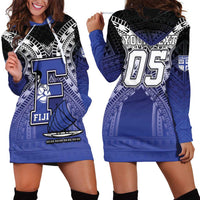 Custom Fiji Drua Hoodie Dress Fijian Tapa Pattern LT05 - Polynesian Pride