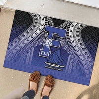 Fiji Drua Rubber Doormat Fijian Tapa Pattern