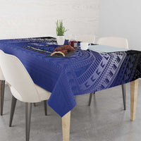 Fiji Drua Tablecloth Fijian Tapa Pattern