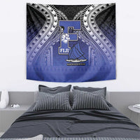 Fiji Drua Tapestry Fijian Tapa Pattern