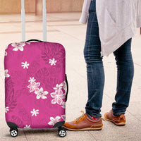 Hawaii Monstera Deliciosa Luggage Cover Pink Plumeria Polynesian Pattern LT05 Pink - Polynesian Pride