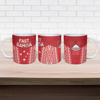 Samoa FAST Ceramic Mug Forever Proud Samoan Tribal Pattern - Polynesian Pride