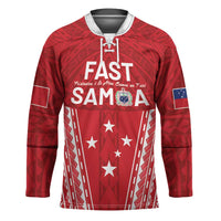 Samoa FAST Hockey Jersey Forever Proud Samoan Tribal Pattern LT05 Unisex Red - Polynesian Pride