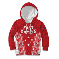 Samoa FAST Kid Hoodie Forever Proud Samoan Tribal Pattern LT05 Hoodie Red - Polynesian Pride