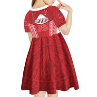 Samoa FAST Kid Short Sleeve Dress Forever Proud Samoan Tribal Pattern LT05 - Polynesian Pride
