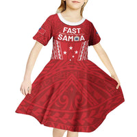 Samoa FAST Kid Short Sleeve Dress Forever Proud Samoan Tribal Pattern LT05 - Polynesian Pride