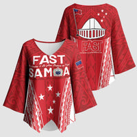 Samoa FAST Kimono Sleeve Blouse Forever Proud Samoan Tribal Pattern - Polynesian Pride