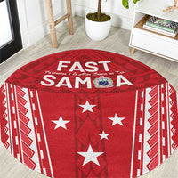 Samoa FAST Round Carpet Forever Proud Samoan Tribal Pattern - Polynesian Pride