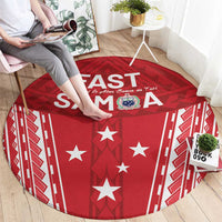 Samoa FAST Round Carpet Forever Proud Samoan Tribal Pattern - Polynesian Pride