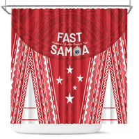 Samoa FAST Shower Curtain Forever Proud Samoan Tribal Pattern - Polynesian Pride