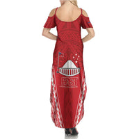 Samoa FAST Summer Maxi Dress Forever Proud Samoan Tribal Pattern - Polynesian Pride