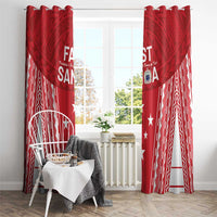 Samoa FAST Window Curtain Forever Proud Samoan Tribal Pattern - Polynesian Pride