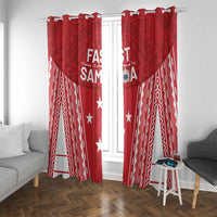 Samoa FAST Window Curtain Forever Proud Samoan Tribal Pattern - Polynesian Pride