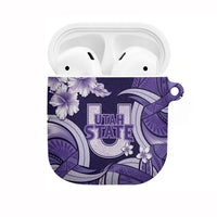 Utah State Polynesian Heritage AirPods Case Floral Tribal Pattern Tropical Flowers