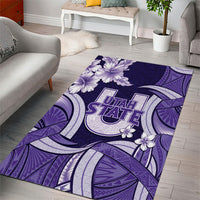 Utah State Polynesian Heritage Area Rug Floral Tribal Pattern Tropical Flowers