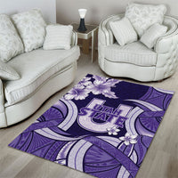 Utah State Polynesian Heritage Area Rug Floral Tribal Pattern Tropical Flowers