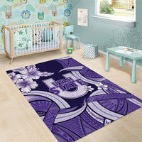 Utah State Polynesian Heritage Area Rug Floral Tribal Pattern Tropical Flowers