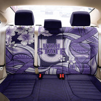 Utah State Polynesian Heritage Back Car Seat Cover Floral Tribal Pattern Tropical Flowers