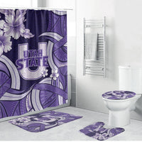 Utah State Polynesian Heritage Bathroom Set Floral Tribal Pattern Tropical Flowers