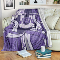 Utah State Polynesian Heritage Blanket Floral Tribal Pattern Tropical Flowers