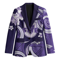 Utah State Polynesian Heritage Blazer Floral Tribal Pattern Tropical Flowers