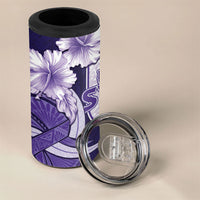 Utah State Polynesian Heritage 4 in 1 Can Cooler Tumbler Floral Tribal Pattern Tropical Flowers