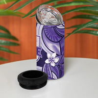 Utah State Polynesian Heritage 4 in 1 Can Cooler Tumbler Floral Tribal Pattern Tropical Flowers