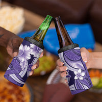 Utah State Polynesian Heritage 4 in 1 Can Cooler Tumbler Floral Tribal Pattern Tropical Flowers