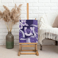Utah State Polynesian Heritage Canvas Wall Art Floral Tribal Pattern Tropical Flowers