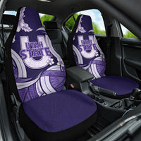 Utah State Polynesian Heritage Car Seat Cover Floral Tribal Pattern Tropical Flowers