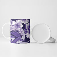 Utah State Polynesian Heritage Ceramic Mug Floral Tribal Pattern Tropical Flowers