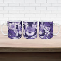 Utah State Polynesian Heritage Ceramic Mug Floral Tribal Pattern Tropical Flowers