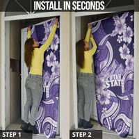 Utah State Polynesian Heritage Door Cover Floral Tribal Pattern Tropical Flowers