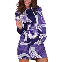 Utah State Polynesian Heritage Hoodie Dress Floral Tribal Pattern Tropical Flowers