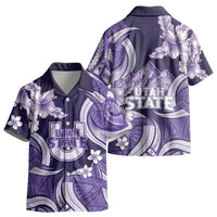 Utah State Polynesian Heritage Kid Hawaiian Shirt Floral Tribal Pattern Tropical Flowers