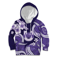 Utah State Polynesian Heritage Kid Hoodie Floral Tribal Pattern Tropical Flowers