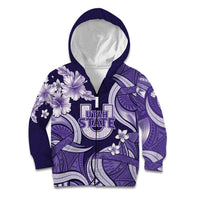 Utah State Polynesian Heritage Kid Hoodie Floral Tribal Pattern Tropical Flowers