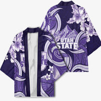 Utah State Polynesian Heritage Kimono Floral Tribal Pattern Tropical Flowers