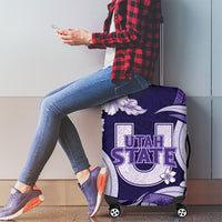 Utah State Polynesian Heritage Luggage Cover Floral Tribal Pattern Tropical Flowers
