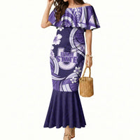 Utah State Polynesian Heritage Mermaid Dress Floral Tribal Pattern Tropical Flowers